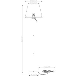 Торшер Arte Lamp Elba A2581PN-2AB