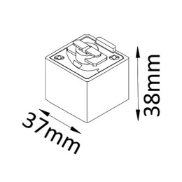 Адаптер для однофазного шинопровода Crystal Lux CLT 0.212 CLT 0.212 03 WH