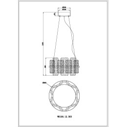Подвесная люстра Wertmark Nelly WE158.12.303