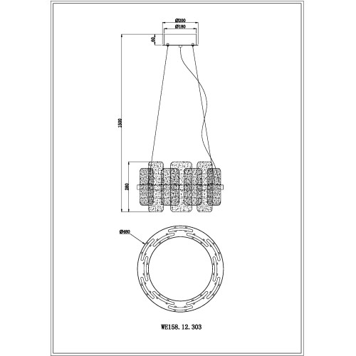 Подвесная люстра Wertmark Nelly WE158.12.303