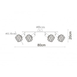 Спот Arte Lamp A6141PL-4WH