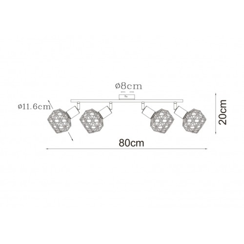 Спот Arte Lamp A6141PL-4WH