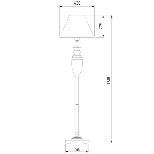 Торшер Eurosvet 009/1T RDM (янтарь)