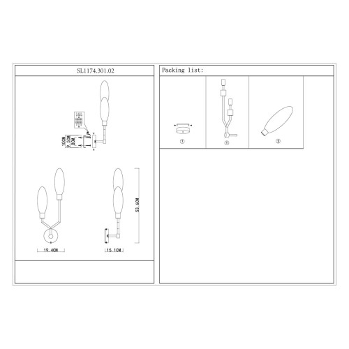 Бра ST LUCE DESIMA SL1174.301.02