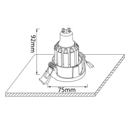 Встраиваемый светильник Crystal Lux CLT 003С1 BL