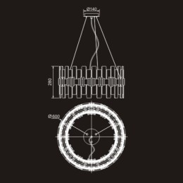 Подвесная люстра Delight Collection P68073-14 silver