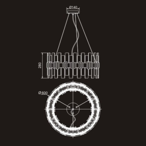 Подвесная люстра Delight Collection P68073-14 silver