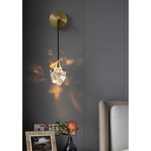 Бра DeLight Collection Crystal rock II 9701W brass