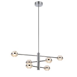 Люстра на штанге Delight Collection MD22030002 MX22030002-6A chrome/clear