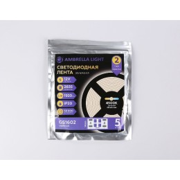 Светодиодная лента двухрядная Ambrella Light LED Strip 12В 2835 19,2Вт/м 4500K 5м IP20 GS1602