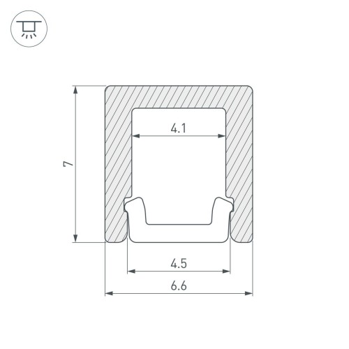 Алюминиевый профиль Arlight ARH-Micro-0607-2000 Anod 036398