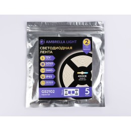 Светодиодная лента Ambrella Light LED Strip 12В 5050 14,4Вт/м 4500K 5м IP65 GS2102