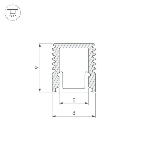 Алюминиевый профиль Arlight SL-Mini-8-3000 Anod 036031