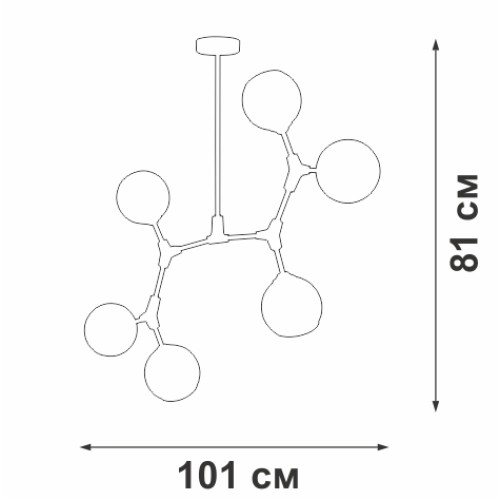 Люстра на штанге Vitaluce V3790-0/6PL