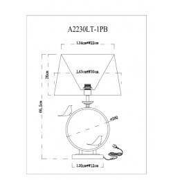Настольная лампа Arte Lamp Rizzi A2230LT-1PB