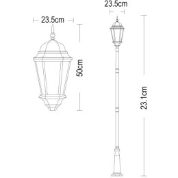 Садово-парковый светильник Arte Lamp Genova A1207PA-1BN