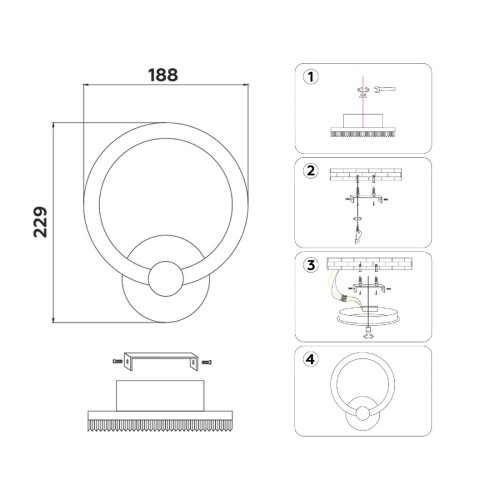 Настенный светильник Ambrella Light Acrylica Original FA3849