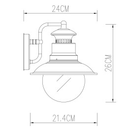 Уличный настенный светильник Arte Lamp Amsterdam A1523AL-1BN