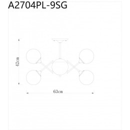 Люстра на штанге ARTE Lamp A2704PL-9SG