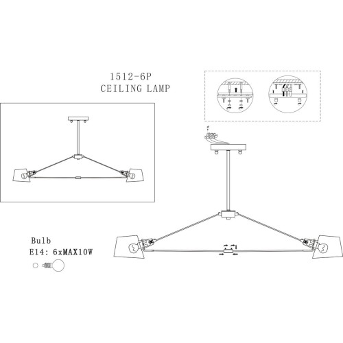 Подвесная люстра Favourite Eimer 1512-6P