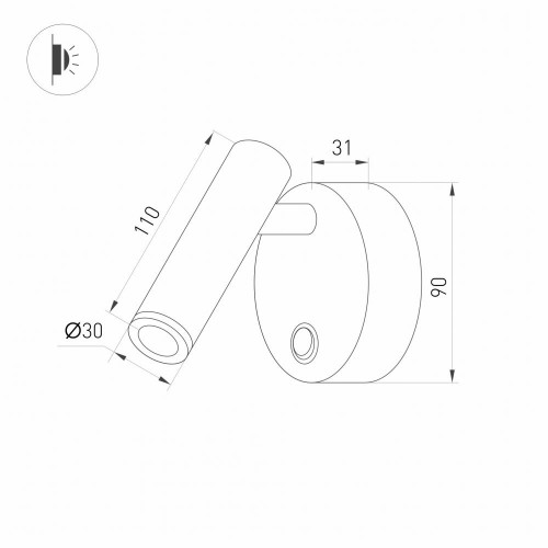 Светодиодный спот Arlight SP-Bed-R90-3W Warm3000 031393