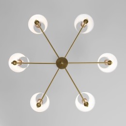 Люстра на штанге Eurosvet Conso 60145/6 латунь Smart a061950