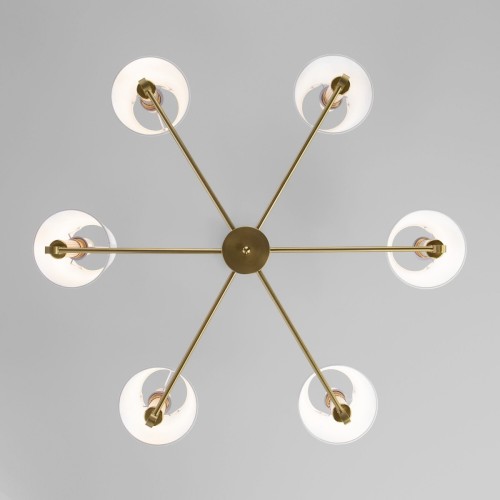 Люстра на штанге Eurosvet Conso 60145/6 латунь Smart a061950