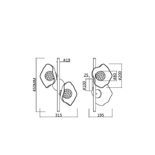 Настенный светильник Maytoni Miracle MOD207WL-02BS