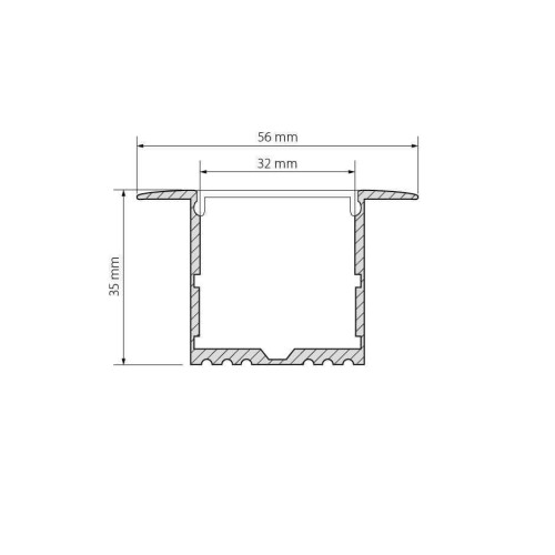 Профиль Arlight ARH-POWER-F-W35-2000 ANOD 016139