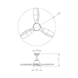 Люстра-вентилятор Sonex Storm 7702/24L