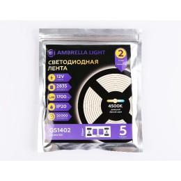 Светодиодная лента Ambrella Light LED Strip 12В 2835 17Вт/м 4500K 5м IP20 GS1402