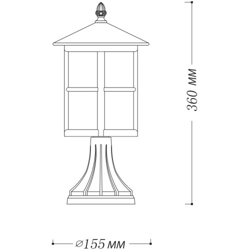 Уличный светильник De Markt Телаур 806040901