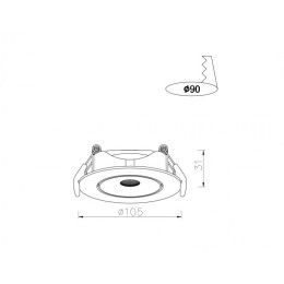 Встраиваемый светильник ARTE Lamp A4762PL-1WH