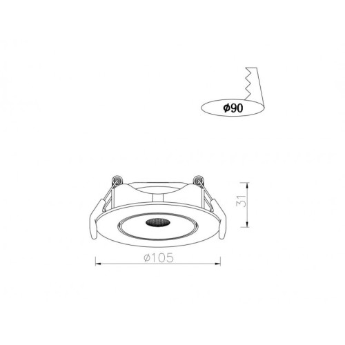 Встраиваемый светильник ARTE Lamp A4762PL-1WH