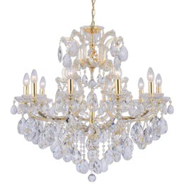 Подвесная люстра Crystal Lux Isabel SP11 Gold/Transparent