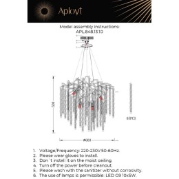 Подвесная люстра Aployt Paulina APL.848.13.10