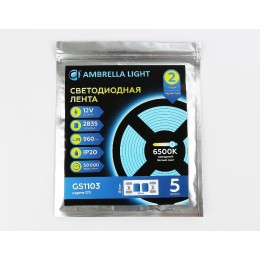 Светодиодная лента Ambrella Light LED Strip 12В 2835 9,6Вт/м 6500K 5м IP20 GS1103