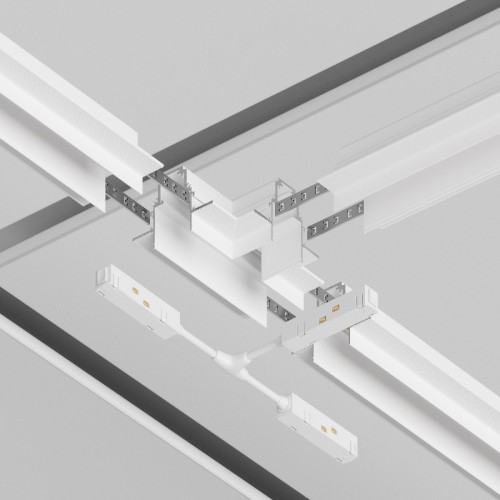 T-образный коннектор питания для магнитного шинопровода Maytoni Technical Magnetic track system Gravity TRA004CWT-22W