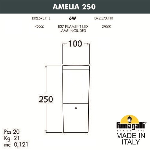 Ландшафтный светильник Fumagalli Amelia DR2.573.000.BYF1R