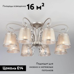 Потолочная люстра Eurosvet Liona 60065/8 серебро