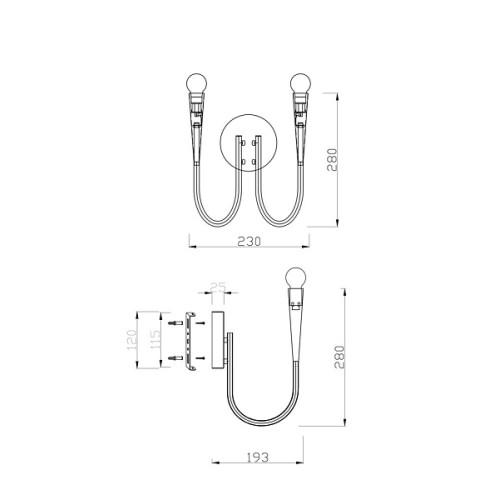 Бра Freya Branches FR5253WL-02N