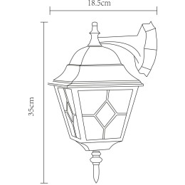 Уличный настенный светильник Arte Lamp Bremen A1012AL-1BN