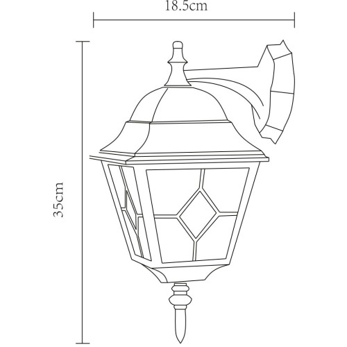 Уличный настенный светильник Arte Lamp Bremen A1012AL-1BN