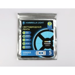 Светодиодная лента Ambrella Light LED Strip 12В 2835 4,8Вт/м 6500K 5м IP20 GS1003