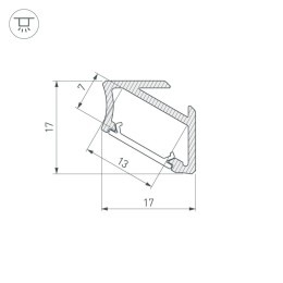 Алюминиевый профиль Arlight ALM-V60-2020 ANOD Black 026694(1)