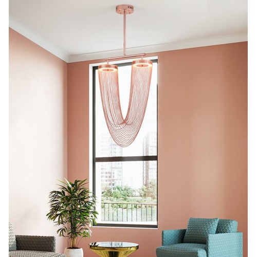 Люстра на штанге Delight Collection Otero 8608P copper