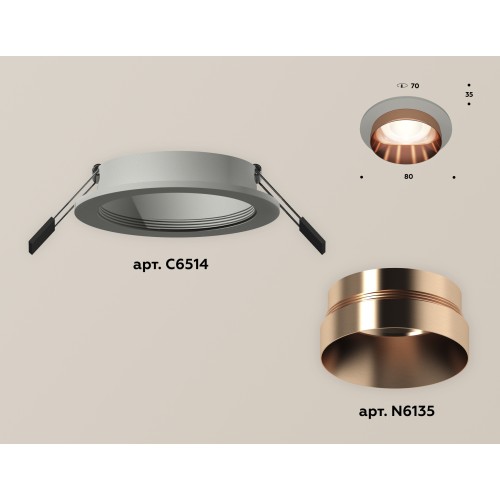 Встраиваемый светильник Ambrella Light Techno Spot XC6514025 (C6514, N6135)