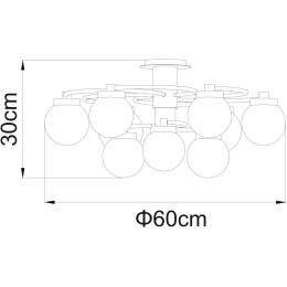 Потолочная люстра Arte Lamp Cloud A8170PL-9SS