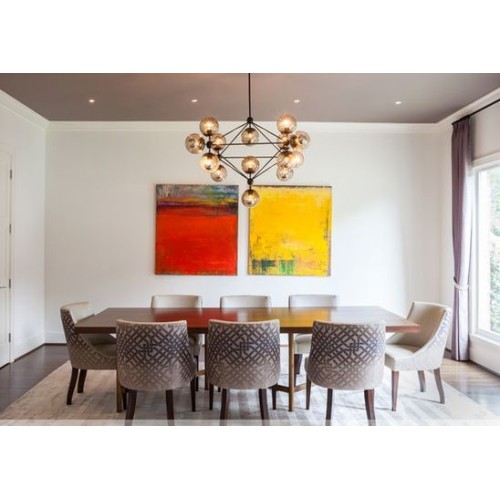 Люстра на штанге Delight Collection Modo 8916P/15 black/cognac