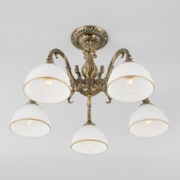 Люстра на штанге Eurosvet 60106/5 античная бронза
